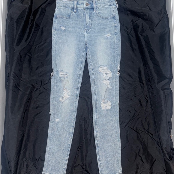 American Eagle Outfitters Denim - American Eagle Outfitters Light Blue Ripped Skinny Jeans